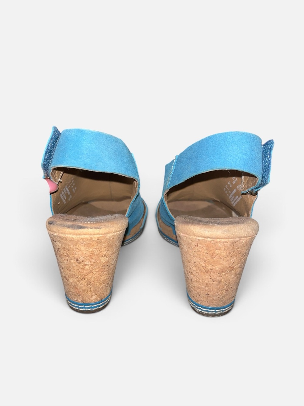 Clark’s Helio Float Cork Wedge Sandal in Teal Suede Size 9 - Picture 8 of 10